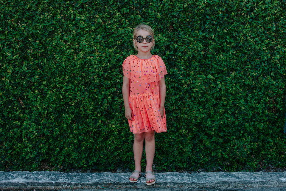 Little Girl's Retro Flower Sunglasses