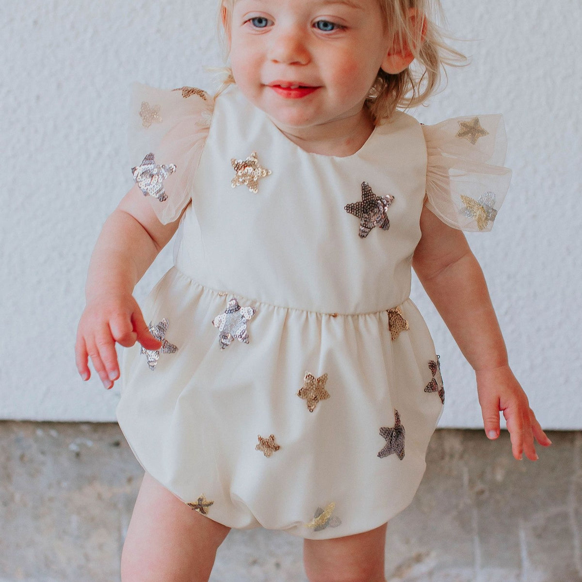 Infant Girl's White Eyelet Ruffle Sleeve Romper – cuteheads