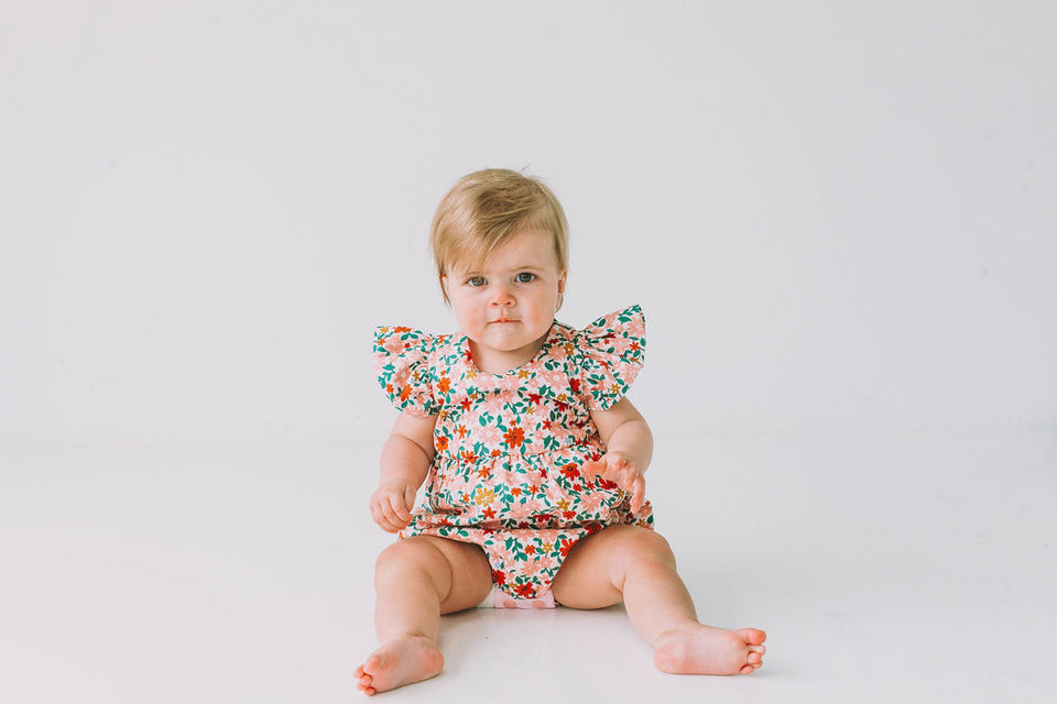floral romper for baby