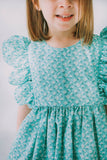 little girls daisy print cotton dress
