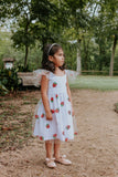 little girls strawberry midi dress