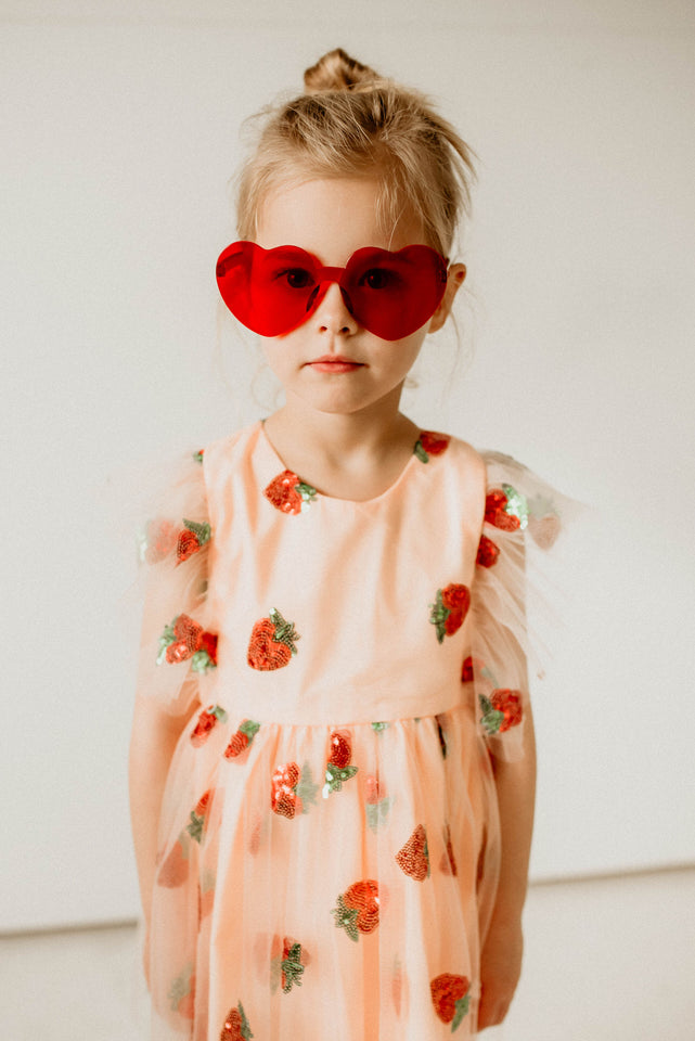little girls heart shaped fashion sunglasses