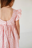 Little Girl's Pink Hearts Valentines Day Scoop Back Twirl Dress
