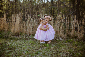 matching sister pink dresses