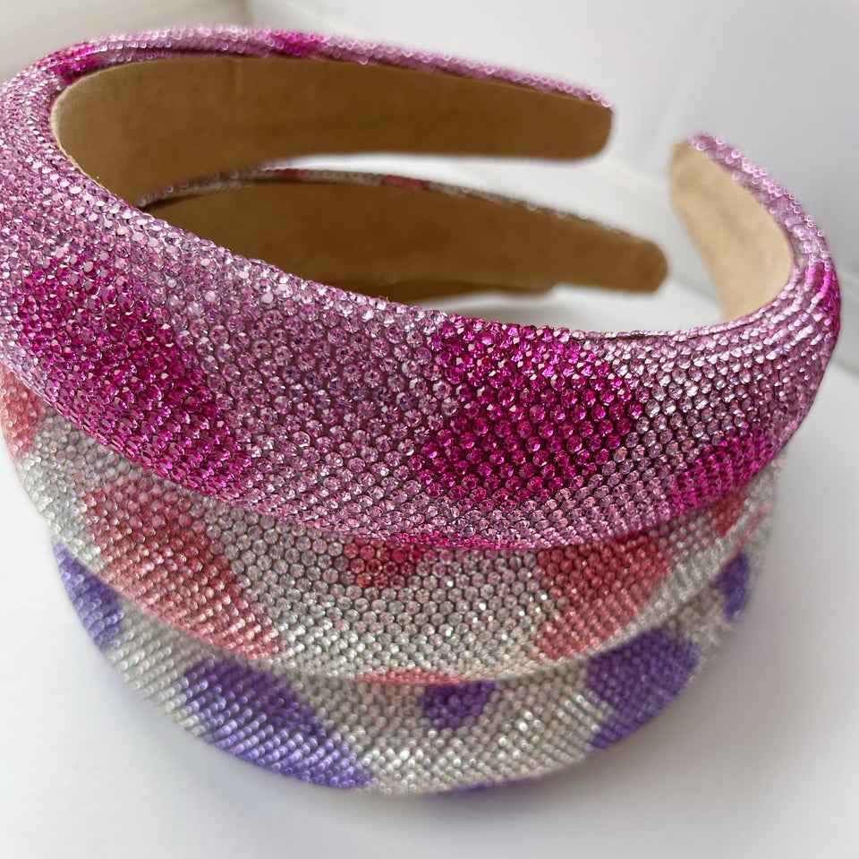 girls rhinestone hearts valentine's day headband