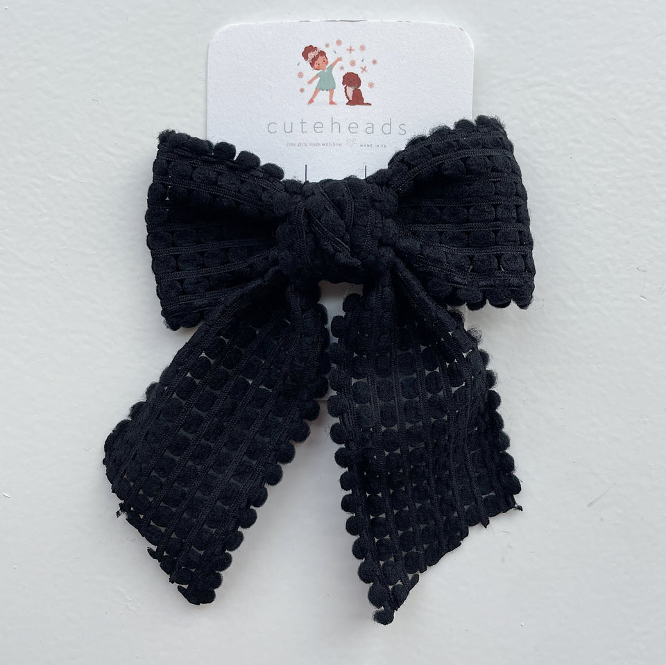 Tulle - White Bow Clip Large / Alligator Clip
