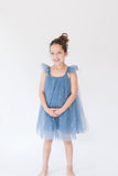 sparkly blue tulle twirl dress