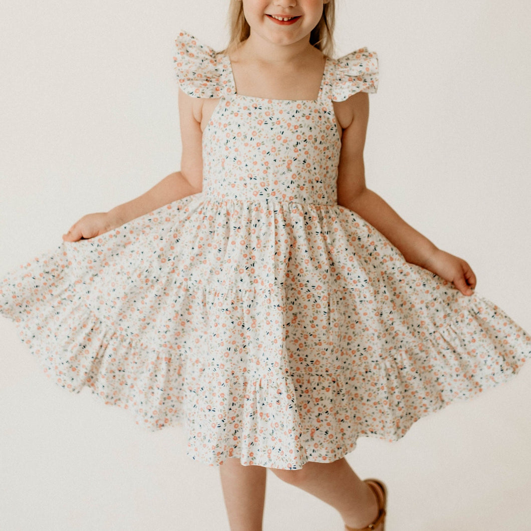 girls cotton peasant dress