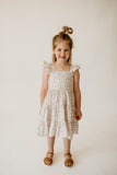 little girls cotton ditsy floral peasant dress