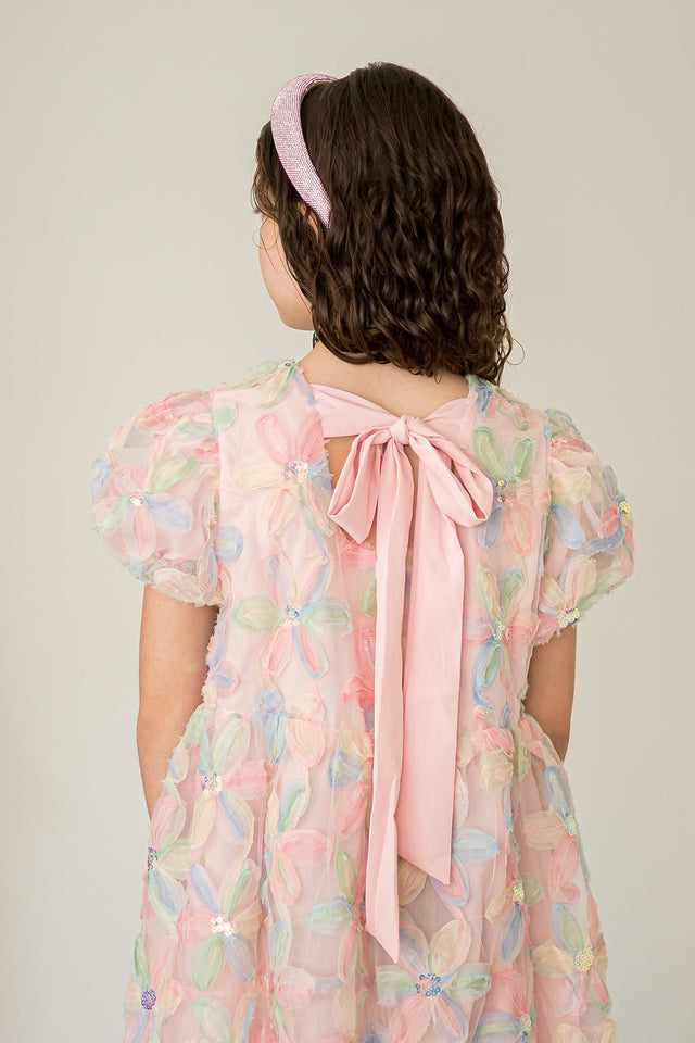 girls pastel floral party dress