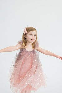 Girls Soft Pink Linen Ballet Bow with Alligator Clip