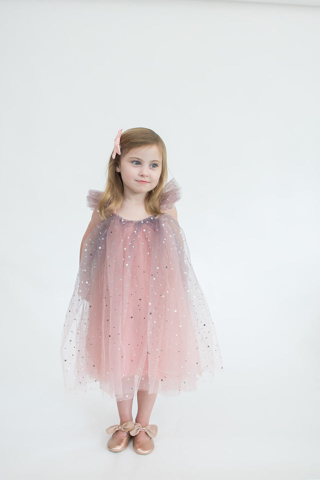 little girls pink special occasion tulle dress