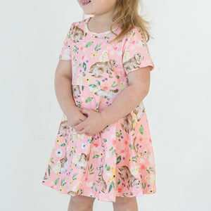 little girls pink easter dress