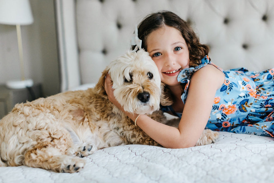 family photo ideas for kids and dogs