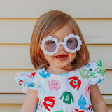 Little Girl's Retro Flower Sunglasses