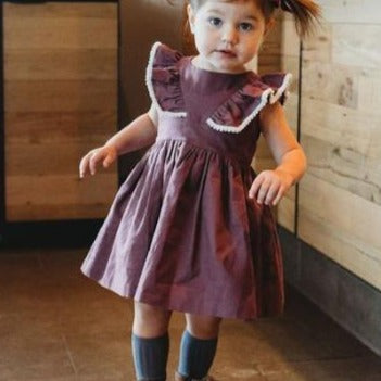 purple linen dress