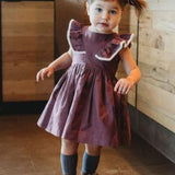 purple linen dress