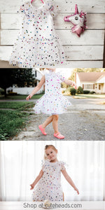 little girls Arabella confetti tulle party dress