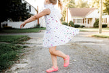 little girls multi color tulle party dress