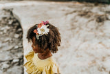 Little Girl’s Mustard Yellow Ruffle Cotton Dress