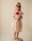 little girls boho lace flower girl dress