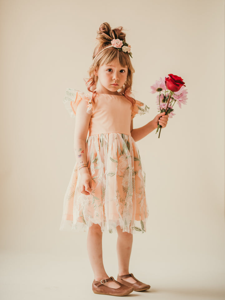 little girls boho flower girl dress