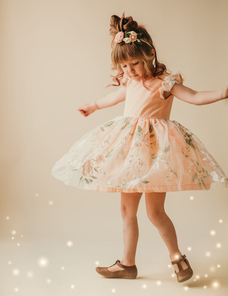 girls boho flower girl dress