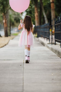 Little Girl's Pink Ombre Flutter Sleeve Tulle Dress