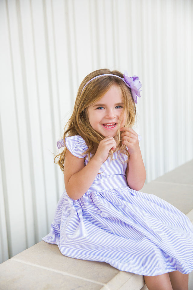light purple seersucker dress