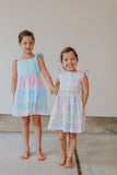 little girls rainbow plaid dress