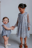 gray matching outfits for sisters