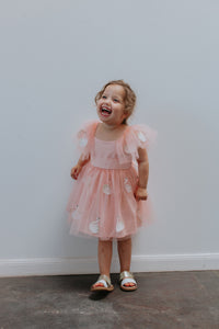 Girl's Pink Tulle Swan Special Occasion Dress