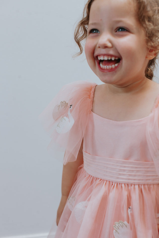 little girls swan dress