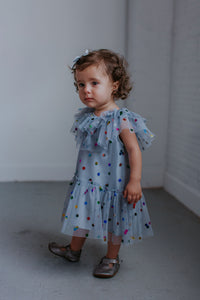 gray tulle dress little girl