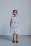 little girls white tulle polka dot dress