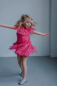little girls pink party dress