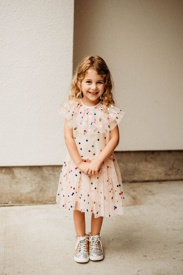 Ladies white polka dot dress sale