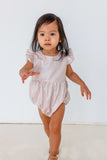 rose gold stripe romper