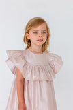 little kids ruffle gold dress