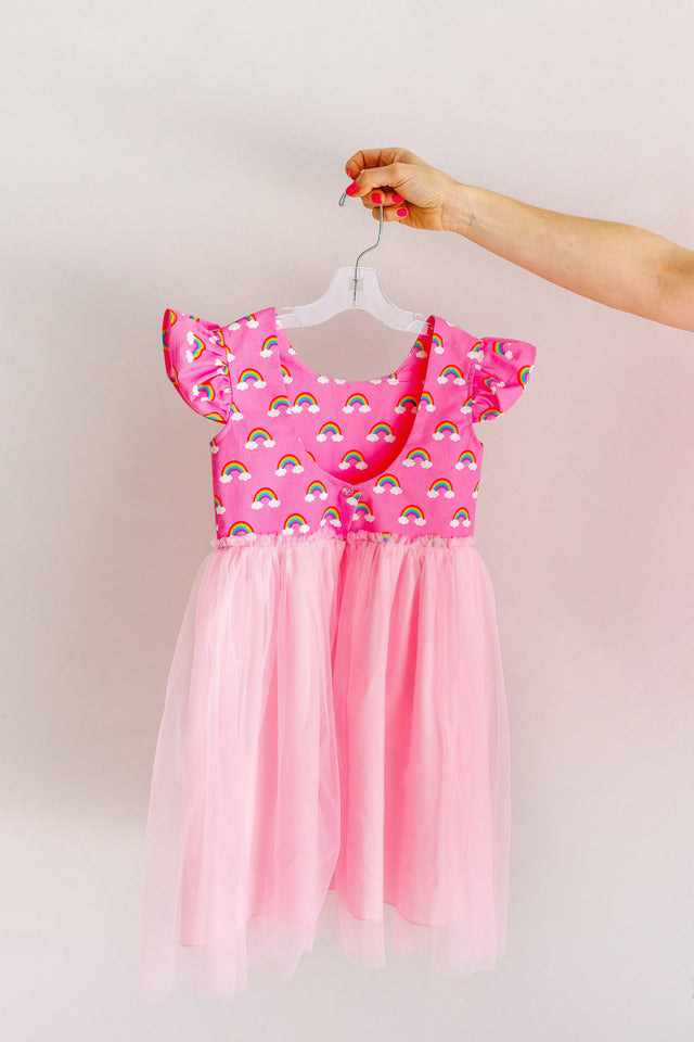 pink rainbow dress
