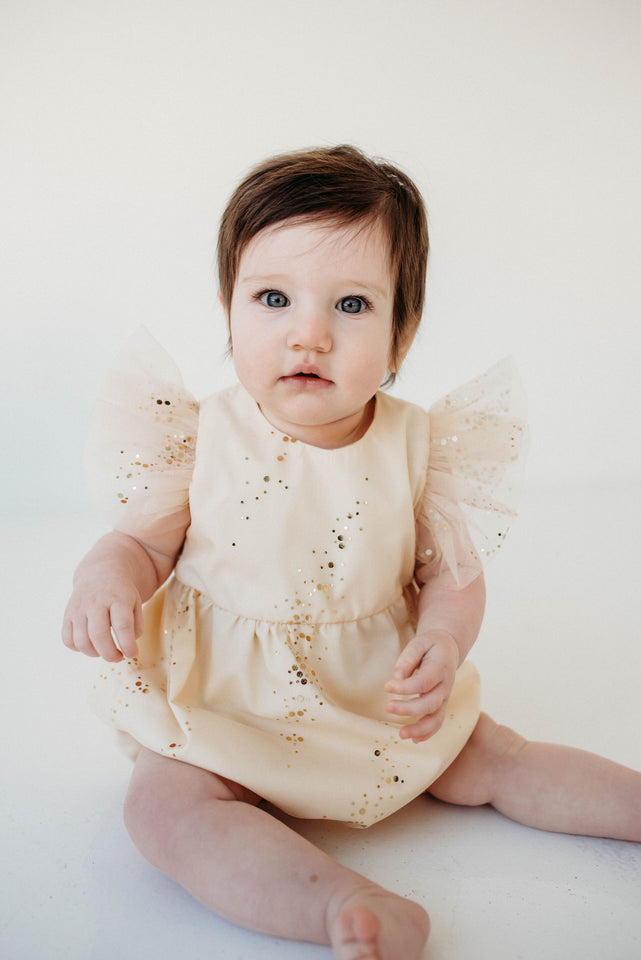 infant girls ivory tulle sparkly bubble romperinfant girls ivory tulle sparkly bubble romper