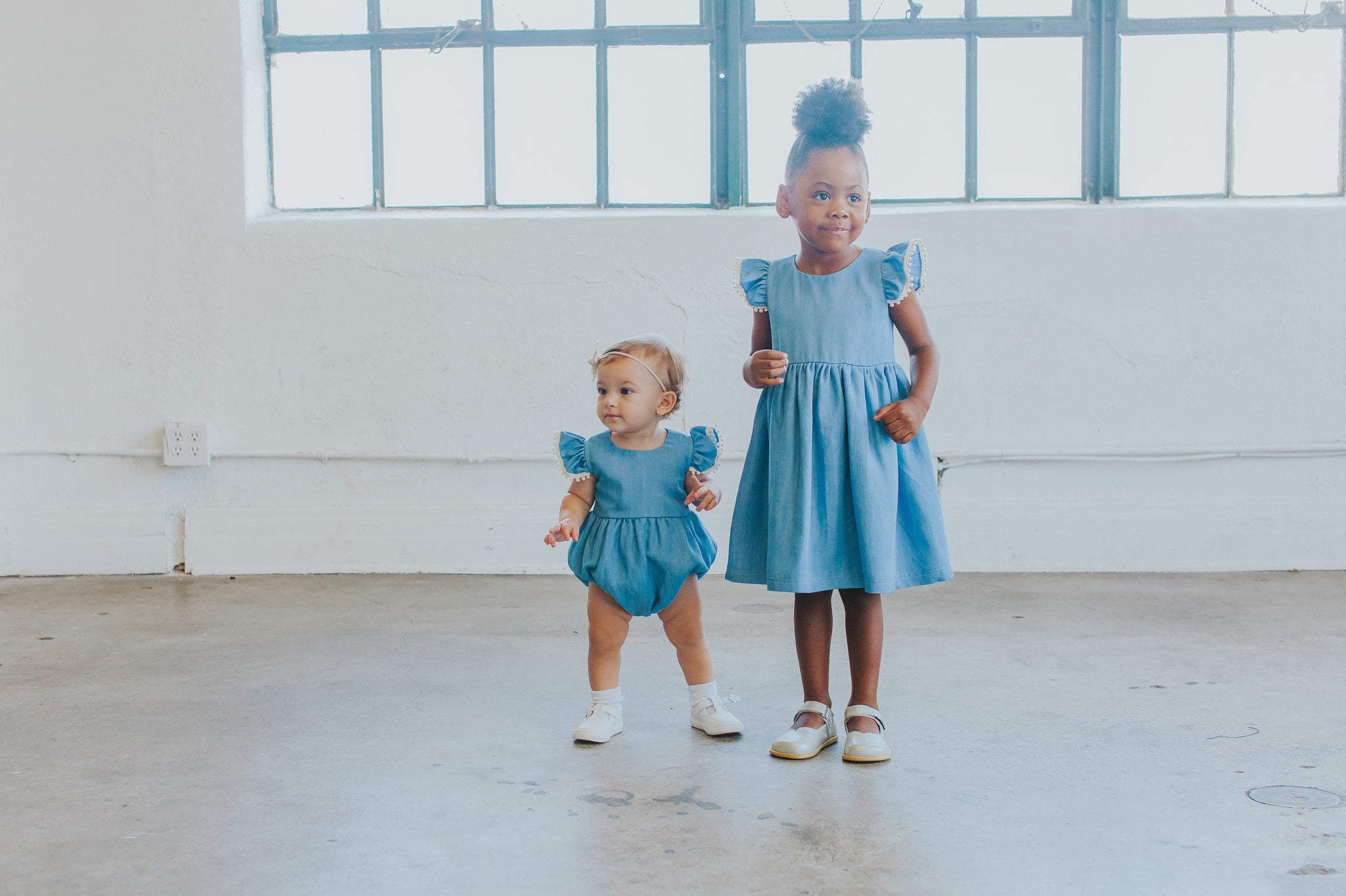 Baby girl sales chambray romper
