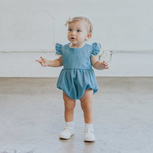 Baby chambray romper new arrivals