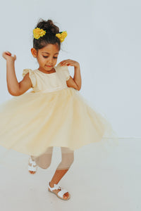 yellow tulle dress