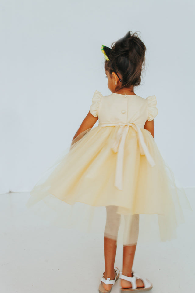 Mustard flower clearance girl dress