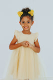 yellow flower girl dress