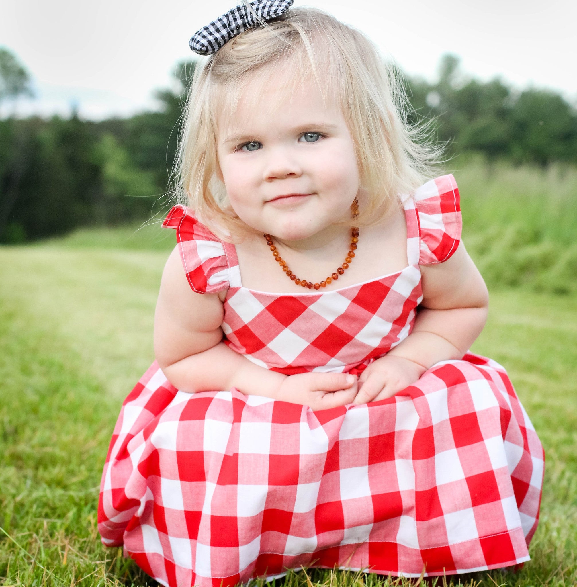 White and red baby dress best sale