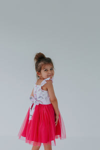 little girls pink unicorn party dress