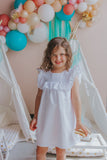 girls white cotton dress