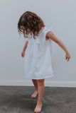 little girls white cotton dress